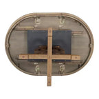 Set Tavolo da Pranzo per 4 Persone in Stile Rustico, Tavolo da Pranzo Rotondo Allungabile in Legno e 4 Sedie Imbottite, Set da Pranzo Retrò per Cucina