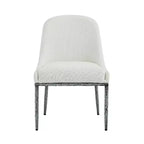 Set da pranzo Linnea Industrial da 5 pezzi con sedie imbottite e tavolo rotondo con base a piedistallo