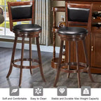 Set da 3 pezzi tavolo da pub Tavolo rotondo altezza bar da 30'' e 2 sgabelli da bar girevoli