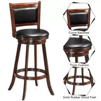 Set da 3 pezzi tavolo da pub Tavolo rotondo altezza bar da 30'' e 2 sgabelli da bar girevoli