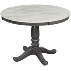 Set da pranzo 5 pezzi con tavolo in legno massello e 4 sedie, grigio