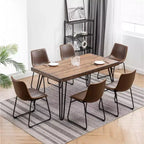 Set da pranzo Aryven Industrial 7 pezzi, Marrone antico
