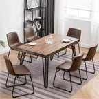 Set da pranzo Aryven Industrial 7 pezzi, Marrone antico