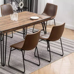 Set da pranzo Aryven Industrial 7 pezzi, Marrone antico