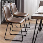 Set da pranzo Aryven Industrial 7 pezzi, Marrone antico