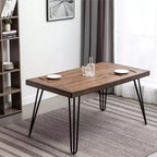 Set da pranzo Aryven Industrial 7 pezzi, Marrone antico