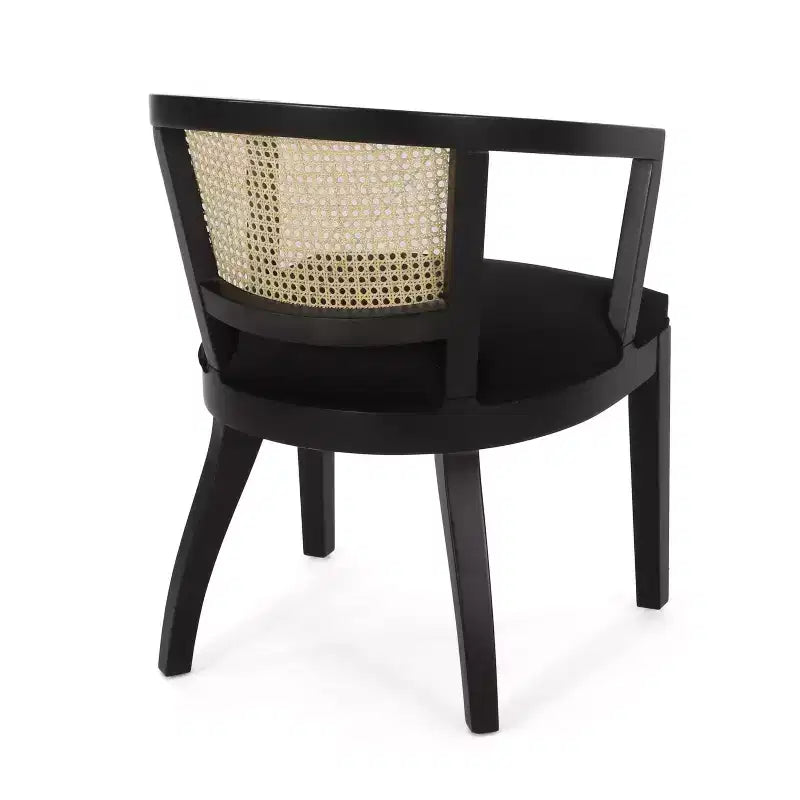 Set da pranzo espandibile tradizionale Delwood a 7 pezzi in legno imbottito e rattan
