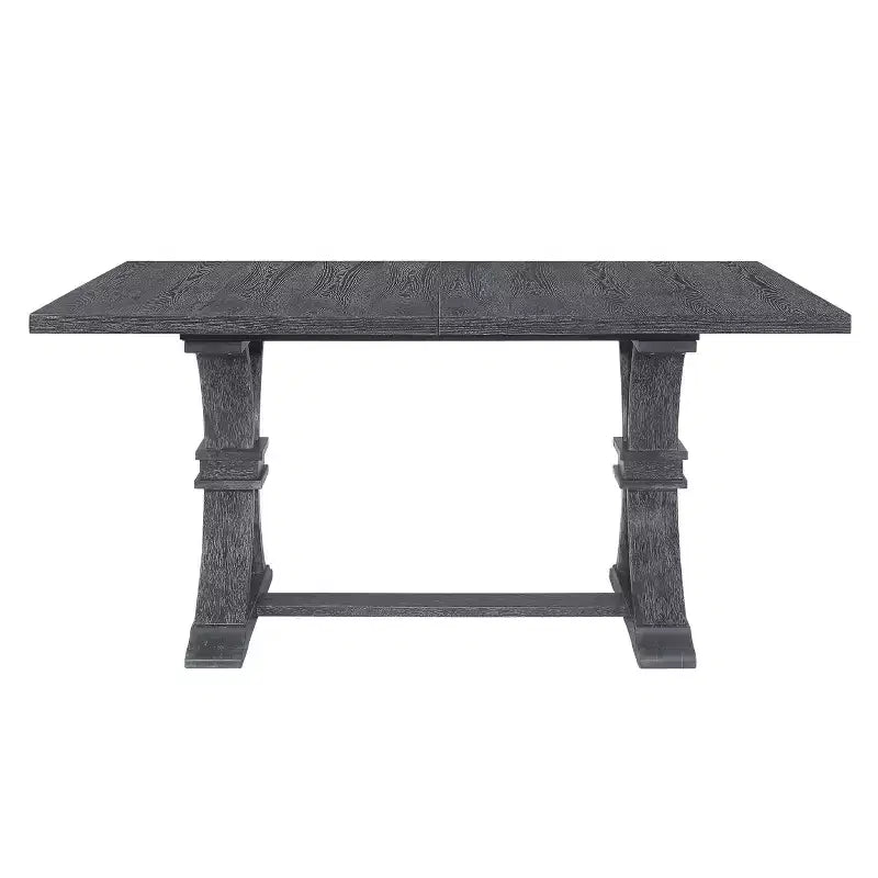 Set da pranzo espandibile tradizionale Delwood a 7 pezzi in legno imbottito e rattan