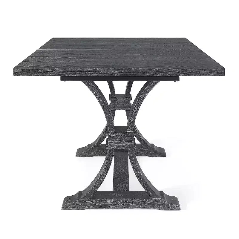 Set da pranzo espandibile tradizionale Delwood a 7 pezzi in legno imbottito e rattan