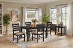 Set da Pranzo Rettangolare Peggy Farmhouse da 5 Pezzi