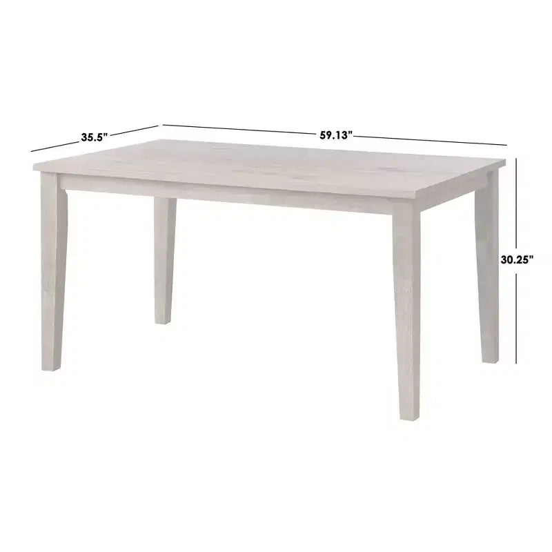 Set da Pranzo Rettangolare Peggy Farmhouse da 5 Pezzi