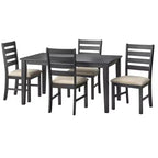 Lifestorey 5pc Peggy Farmhouse Rectangular Dining Set